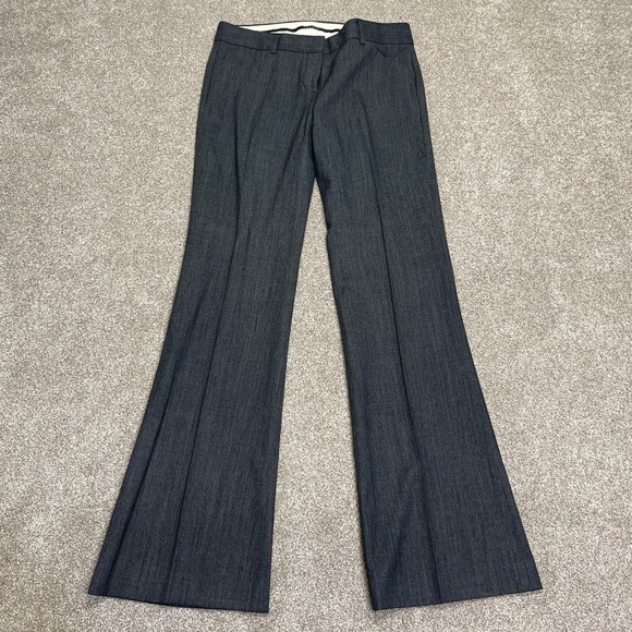 Theory womens bootcut dress pants sz 6 gray wool blend trousers business casual - Picture 3 of 12